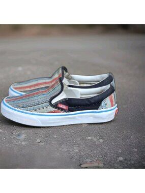 Vans Off The Wall Lo Top Blanket Weave Stripe Sneakers Shoes Women’s Size 7
